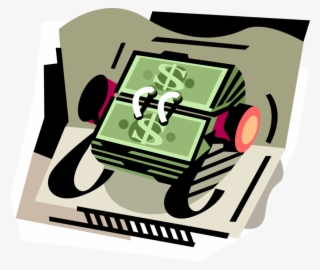 Vector Illustration Of Money Rolodex Rotating File - Computer File