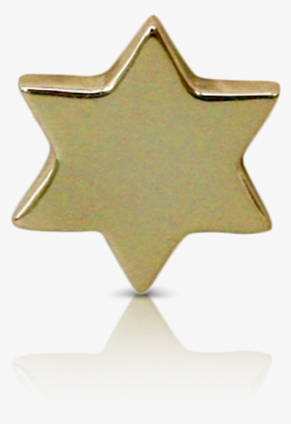Flat David Star Gold - Badge