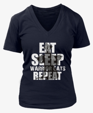 Eat Sleep Warrior Cats Repeat Funny Cat Lover T-shirt