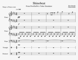 Shinobeat From Pewdiepie's Tuber Simulator Sheet Music