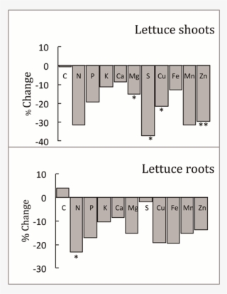 Percent Change In Nutrient Concentrations In Lettuce - Diagram