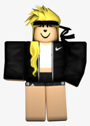 Transparent Background Rich Female Roblox Character