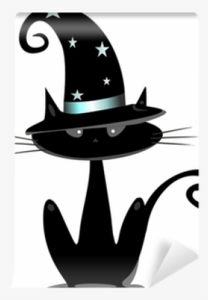 Halloween Cat With Witch Hat