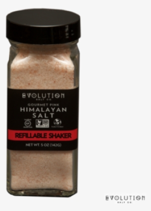 Gourmet Himalayan Salt Glass Shaker - Evolution Himalayan Gourmet Fine Pink Salt - 5 Oz Jar