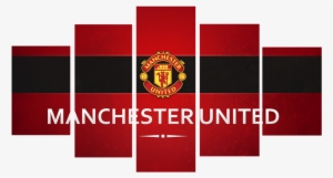 Hd Printed Manchester United Logo 5 Pieces Canvas - Manchester United