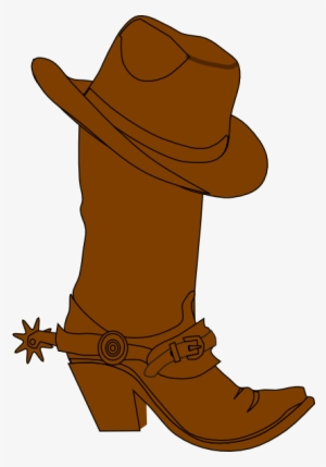 Cowboy Hat And Boot Clip Art At Clker - Silhouette Cowboy Boots Clipart