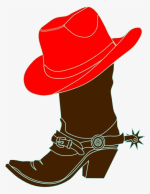 Red Cowgirl Hat And Boot Clip Art At Clker - Cowgirl Hat Clip Art