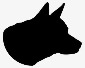 210039 Dog Head Silhouette - Dog Head Silhouette