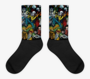 Dia De Los Muertos Black Foot Socks Socks - Sock