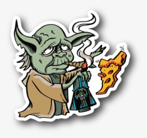 Green Creature Tokin' Sticker - Marijuana Sticker Cartoon