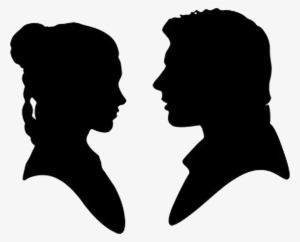 Princess Leia And Han Solo Silhouettes - Princess Leia And Han Solo Silhouette