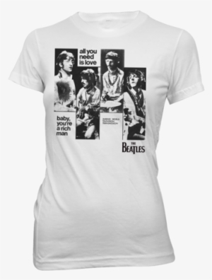 Baby You're A Rich Man Ladies T-shirt - Beatles Transparent Shirt