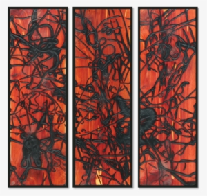Burnt Panel Triptych No - Triptych