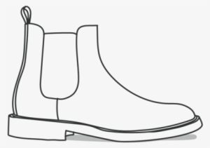 28 Collection Of Chelsea Boots Drawing - Footwear Line Drawing Transparent