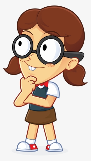 Image For Free Girl Geek Thinking People High Resolution - Thinking Clipart Png
