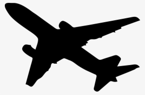 Airplane Jet Aircraft Silhouette Flight - Plane Silhouette Png
