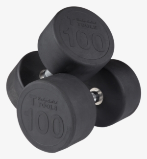 Image - Body Solid 100lb Round Rubber Dumbbells