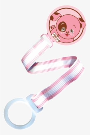 Pacifier Holder Pink Puppy - Razbaby Keep - It - Kleen Pacifier Holder - Pink