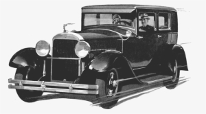 Old Black Car Drawing Transparent Png - Automovil Antiguo Png
