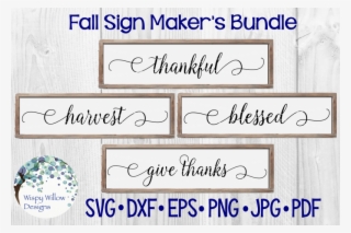 Fall Sign Bundle - Calligraphy