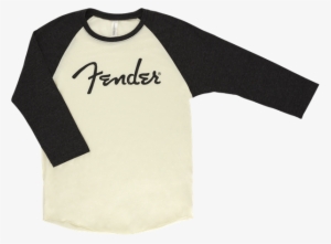 Fender® Spaghetti Logo Baseball T Shirt, Cream And - Fender Pin Set For St-275 Speaker Stand