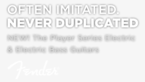 New Fender Player Series - Paper Product