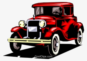 Classic Cars Royalty Free Vector Clip Art Illustration - Old Fashioned Car Clipart