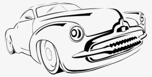 Graphic Black And White Download Car Line Art Clip - Car Line Drawing Png
