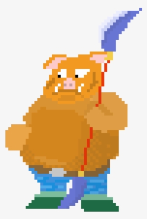 Fat Guy From Breath Of Fire - Fat Furry Pixel Art