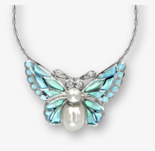 Nicole Barr Designs Sterling Silver Butterfly Necklace-blue - Blue Butterfly Necklace - Sterling Silver