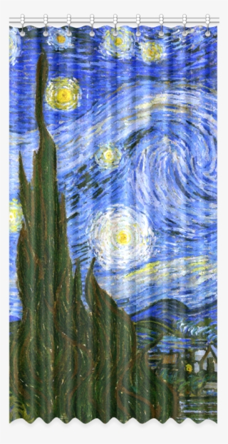 Van Gogh Starry Night Tree Window Curtain 50" X 96" - The Starry Night