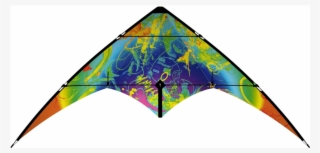 Hq Bebop Crazy Colors Dual Line Stunt Kite - Hq Kites And Designs All Around Bebop Crazy Colors