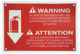 K-class "fire Extinguisher" Arrow, Bilingual, 8" X - Polyvinyl Chloride