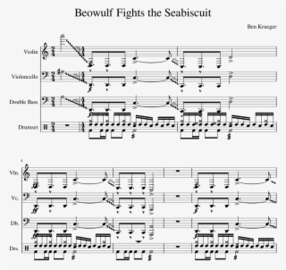Beowulf Fights The Seabiscuit Sheet Music For Violin, - Sheet Music
