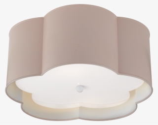 Bryce Medium Flush Mount In Pink And White With Frosted