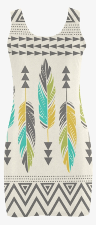 Feather Boho Medea Vest Dress - East Urban Home 'painted Feathers' By Amanda Lane Graphic