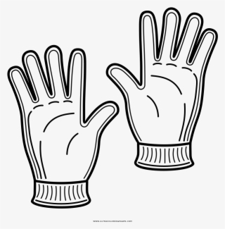Gloves Coloring Page - Winter Gloves Drawing