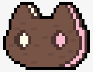 Cookie Cat - Deadpool Logo Pixel Art