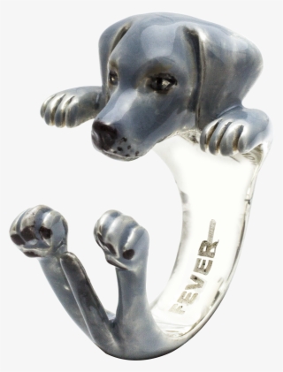Weimaraner - Dog Fever Enamel Weimaraner Silver Hug Ring