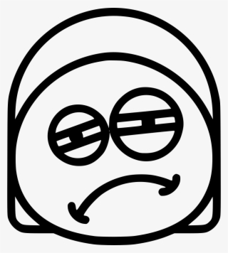 Png File - Sleepy Icon Emoji Black And White