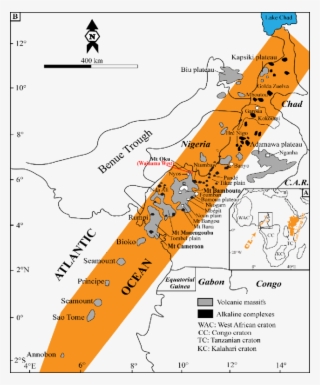 Location Of The Wainama West Area Along The Cameroon - Cameroon Line