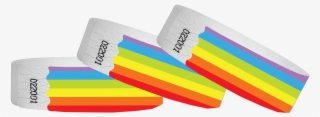 3/4 Tyvek Wristband Design Rainbow - Tyvek