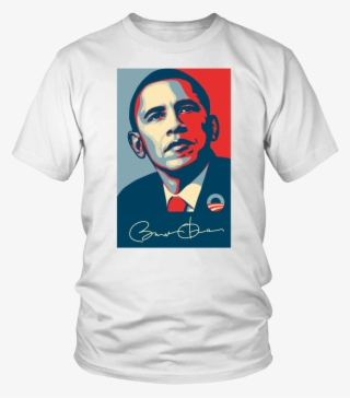 Barack Obama Signature Abstract Portrait T-shirt - Obama Hope Poster Poster Print
