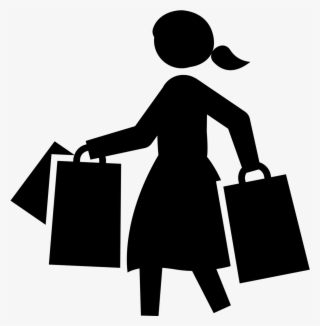 Person Icons Shopping - Woman Shopping Icon