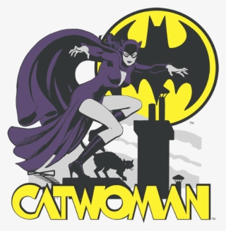 Dc Comics Rooftop Cat Men's Regular Fit T-shirt - Catwoman T Shirts
