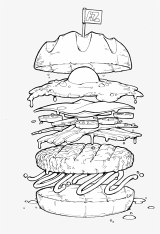Clip Art Royalty Free Library Burger At Getdrawings - Hamburger Draw