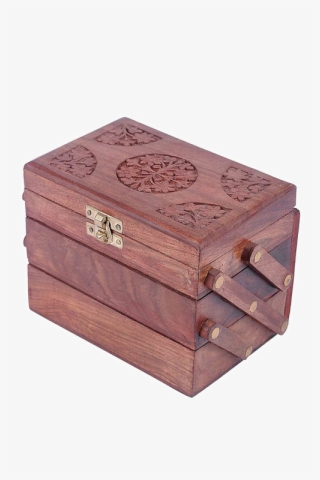 Wooden Rectangular Jewelry Box - Persian Language