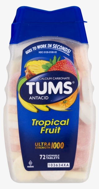 Tums Ultra, Assorted Tropical Fruit, 72 Chewable Tablets, - Tums Tropical Fruit