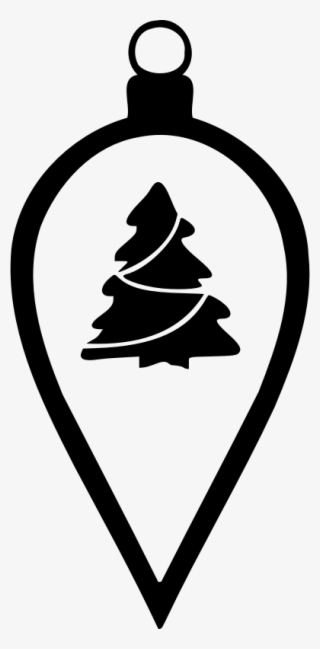 Simple Tree Bauble Silhouette