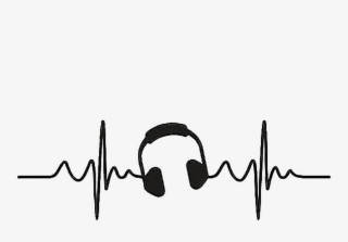 Heartbeat Clipart Line - Headphones Silhouette